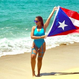 one piece swimsuit with garter